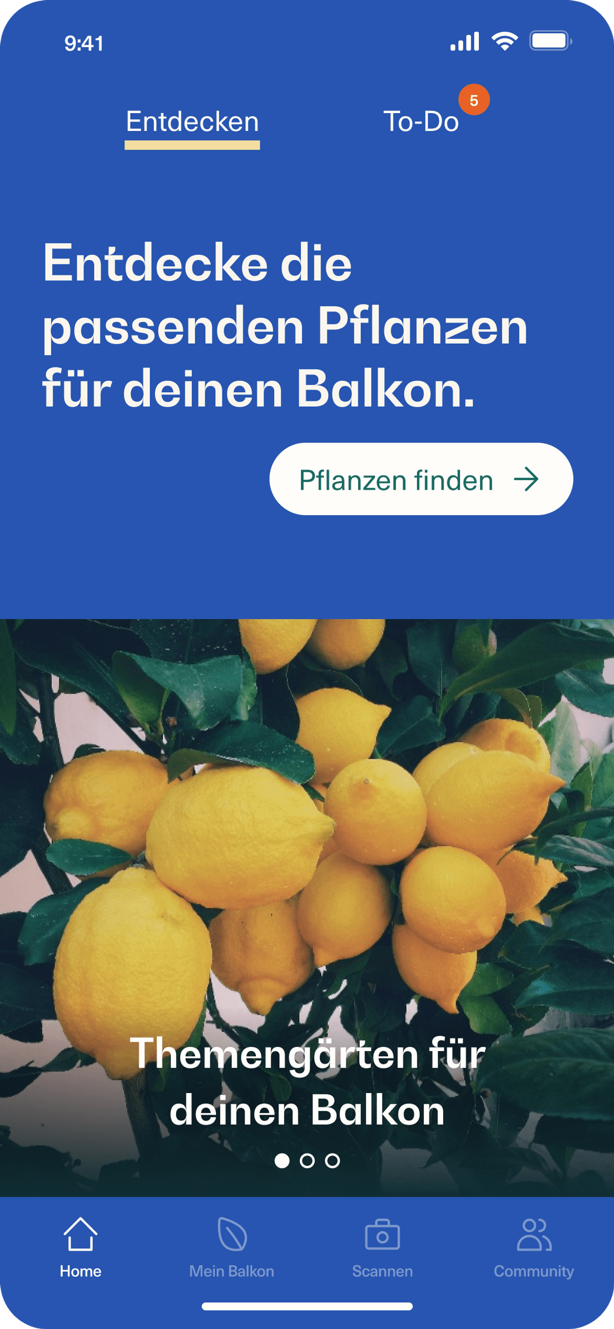 UX/UI Design – BalconyGarden App