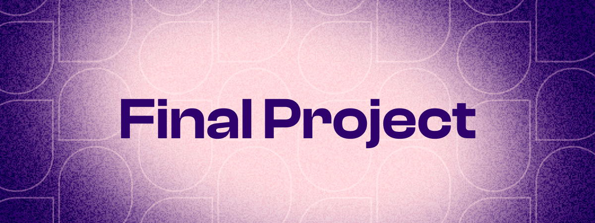 Text 'Final Project' auf violettem Hintergrund