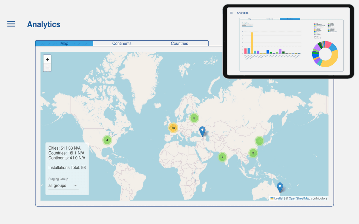 Visualisierung des Installationsorts