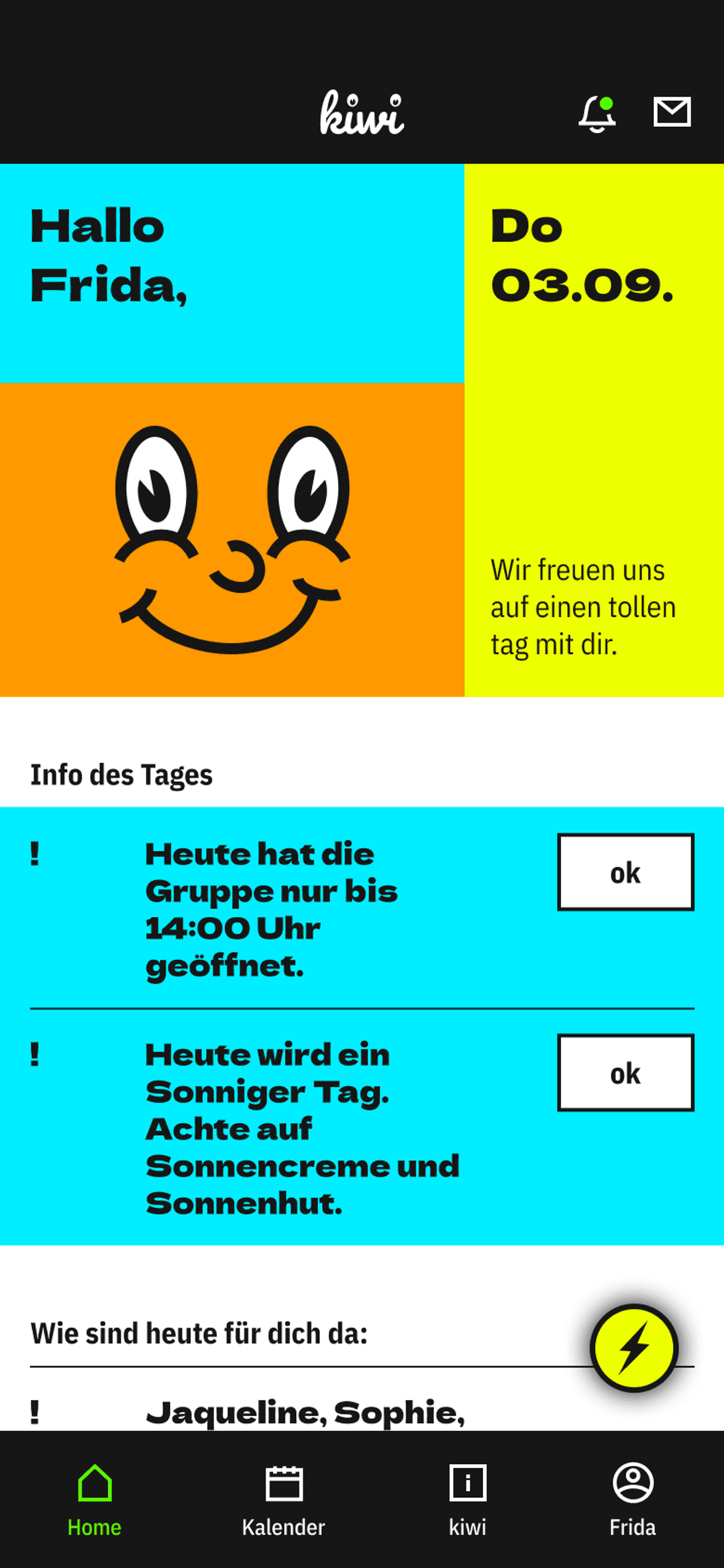kiwi - eine App zur Verbesserung des Austausches und der Kommunikation zwischen Eltern und Kita
