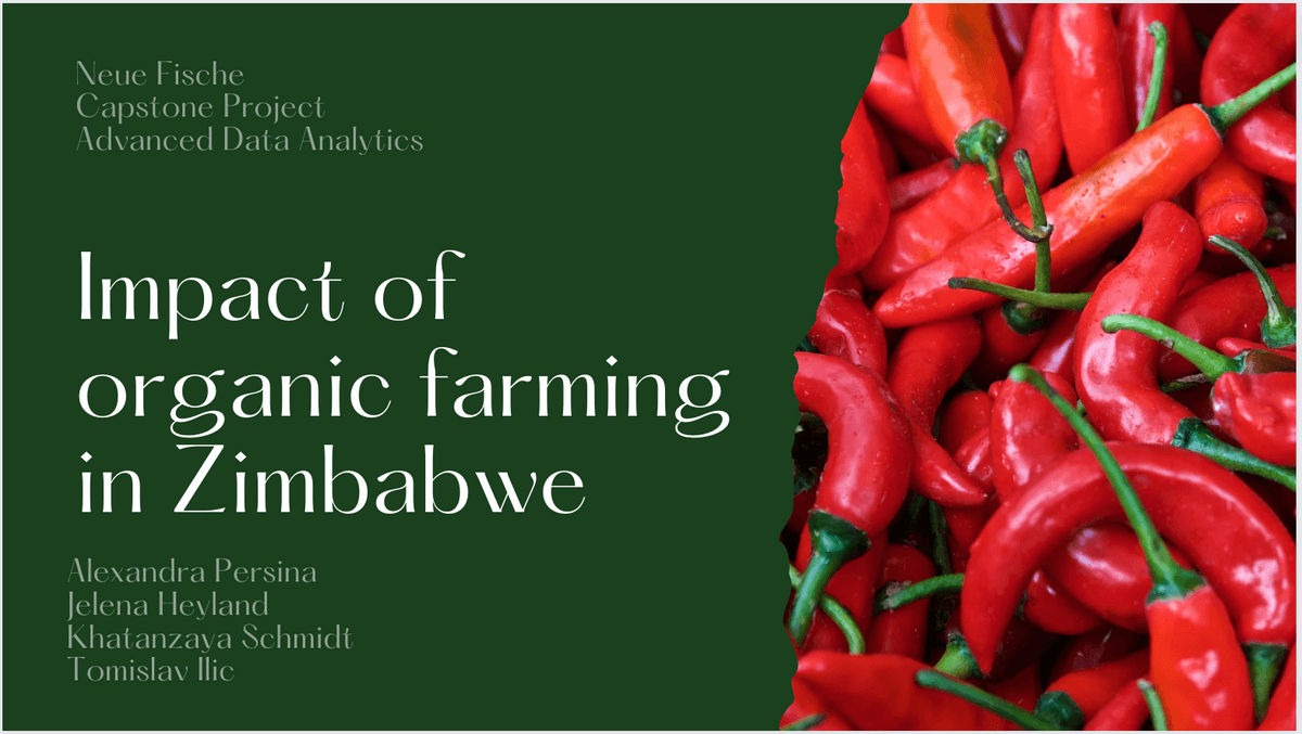 Title image on organic farming in Zimbabwe with red chili peppers