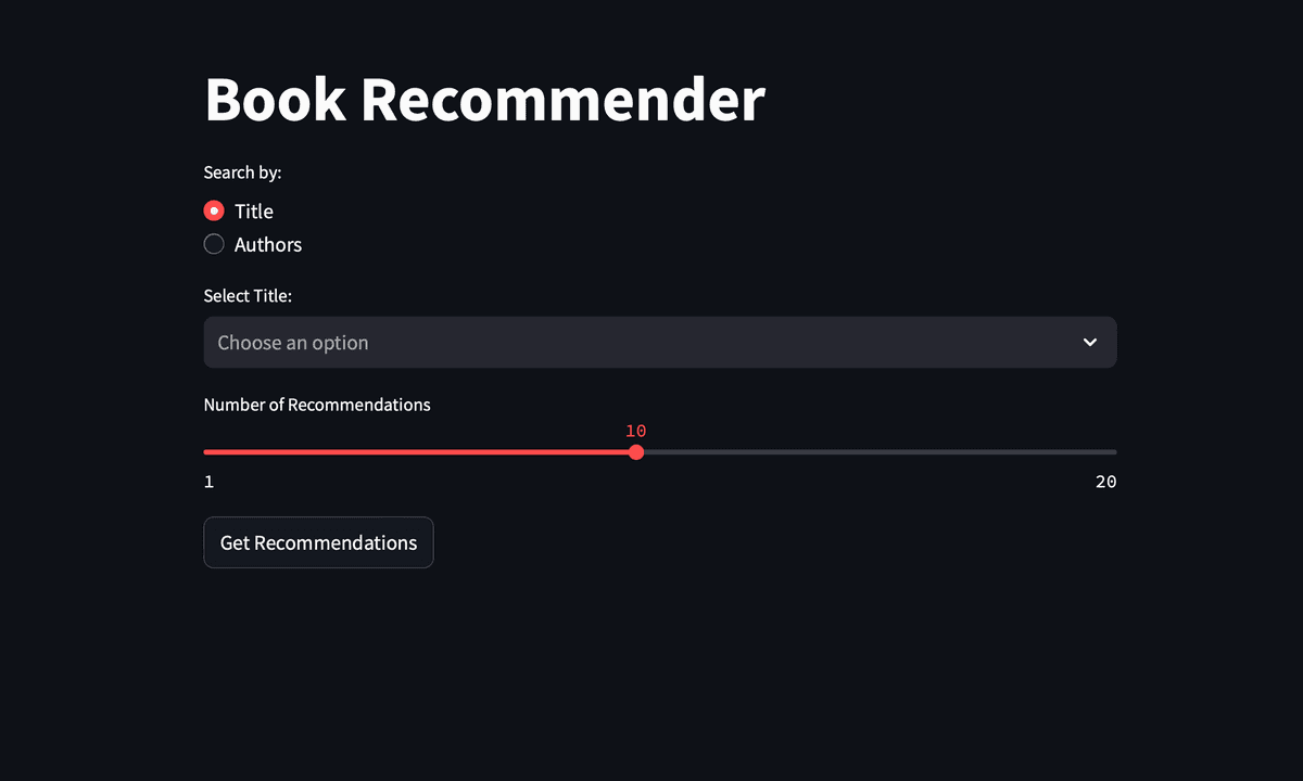 Book Recommendation Engine