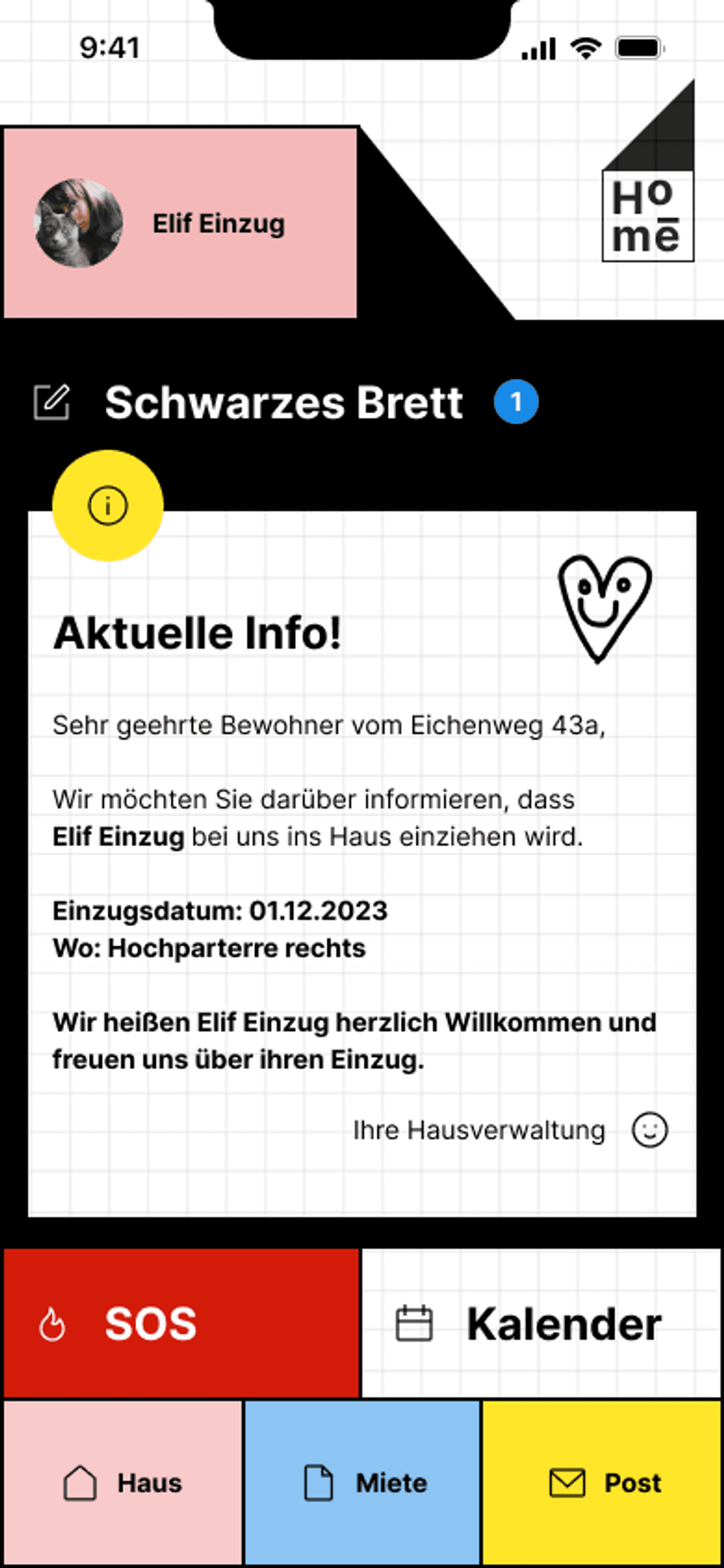 »Homē« die innovative Miet-App