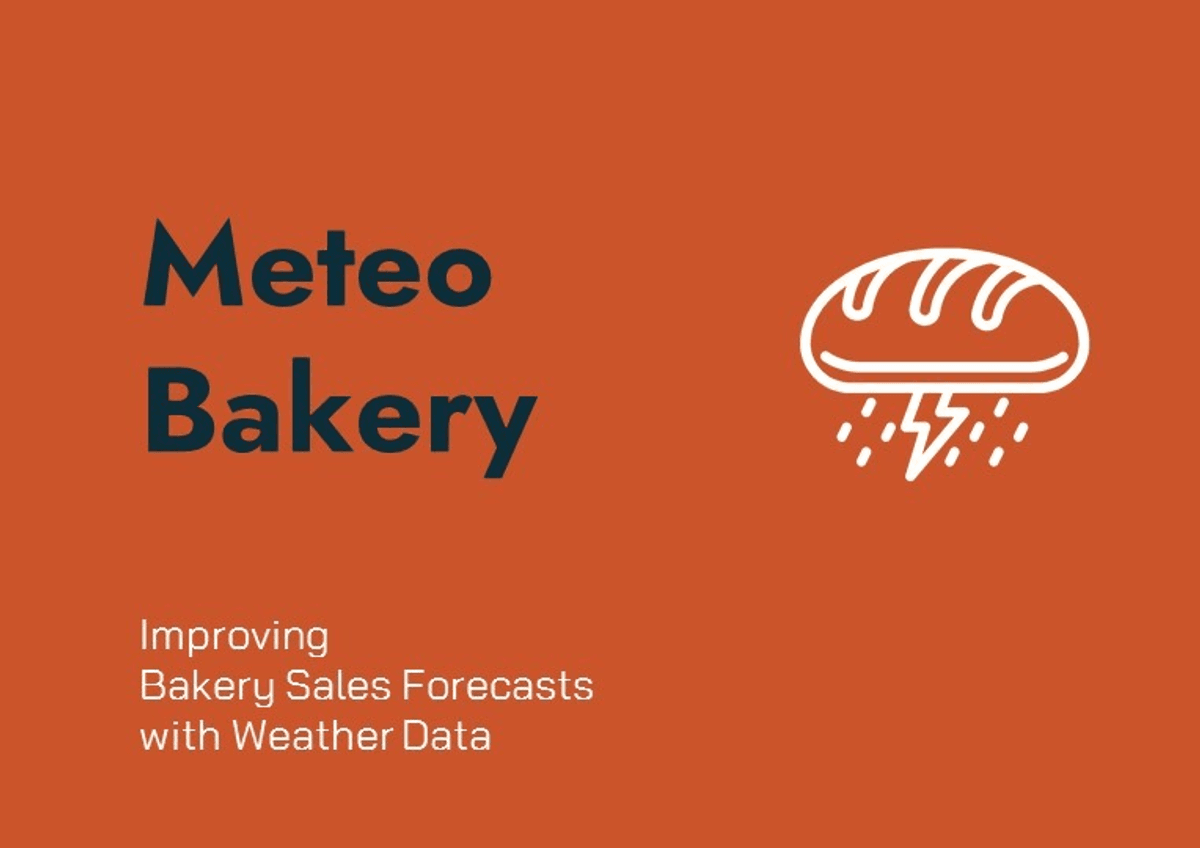 Meteo Bakery logo with slogan and bread symbol