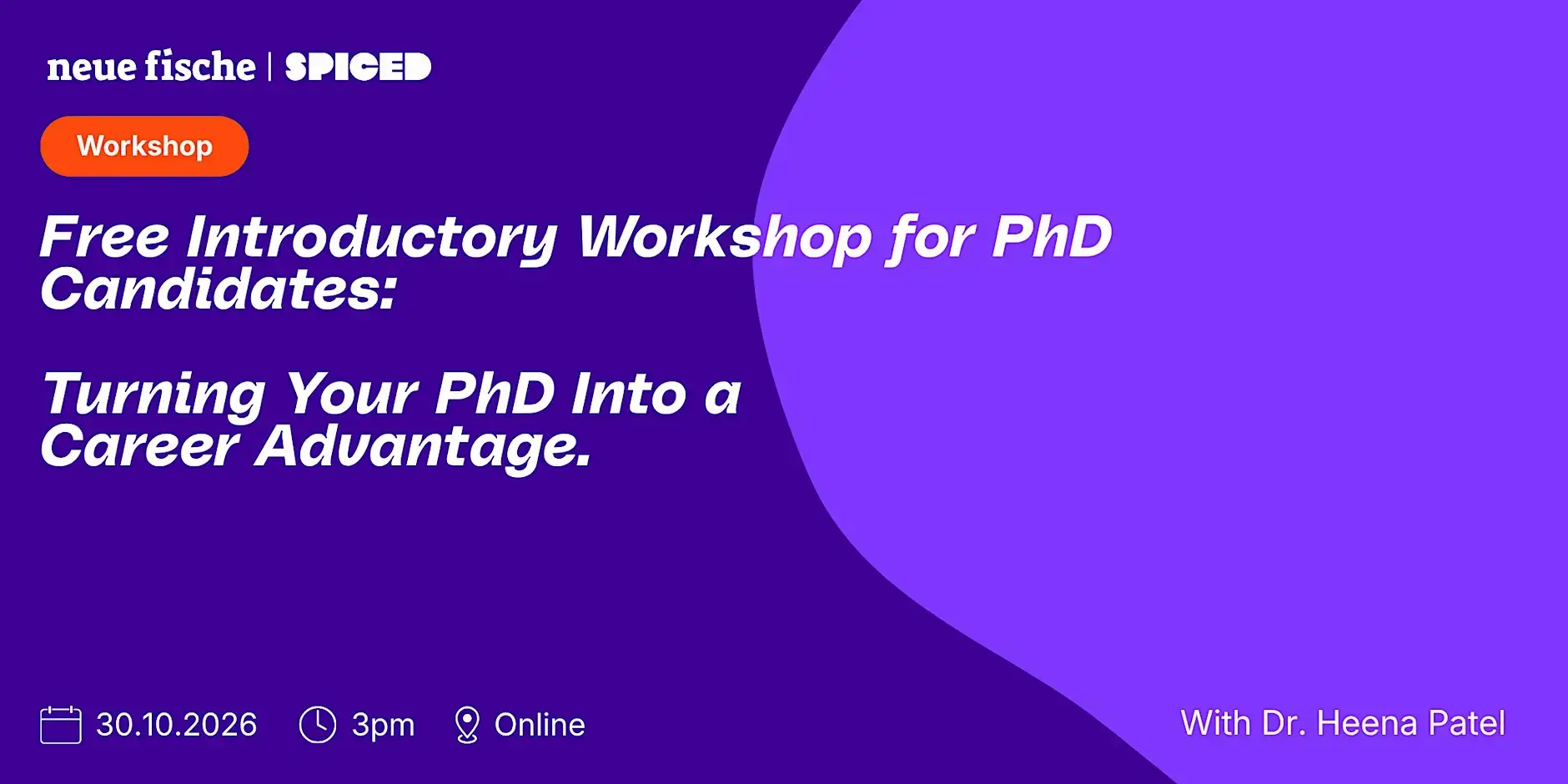 Announcement of a free online workshop for PhD candidates