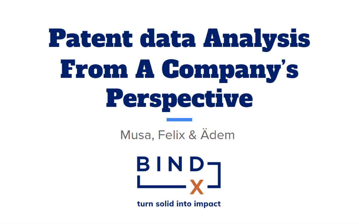 Patent data analysis from a company's perspective