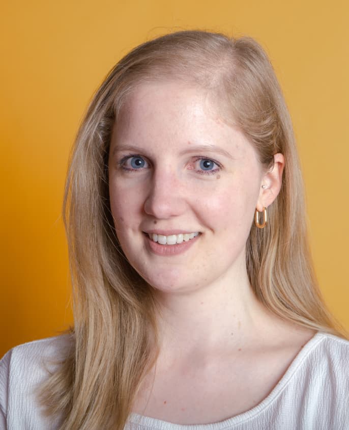 Woman with yellow background