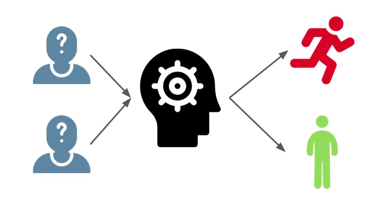 Graphic of decision-making process based on inputs